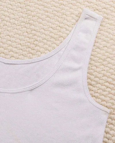 Vista 5 de RASPBERRY PUDDING Camiseta sin mangas acanalada de verano para mujer, camisetas básicas sin mangas, ajustadas, cuello redondo, casual, color liso