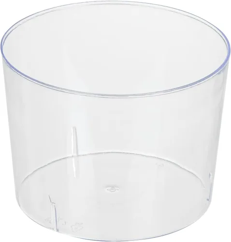 Vista 2 de Restaurantware Copas de parfait de 6 onzas, 20 tazas redondas de mousse, desechables, duraderos, de plástico transparente, para postres, aperitivos