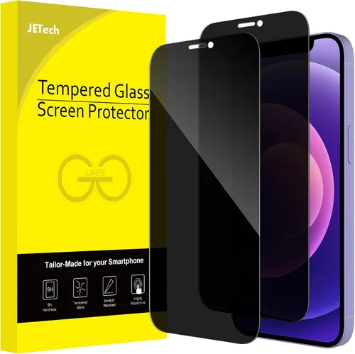 Vista 23 de JETech Protector de pantalla de cobertura completa de privacidad para iPhone 12 Pro Max de 6.7 pulgadas, película de vidrio templado antiespía