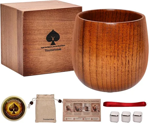 Vista 10 de Juego de 2 vasos de whisky de madera carbonizada – Vaso de bourbon duradero para hombres, vaso de estilo antiguo aislado – Regalos de whisky