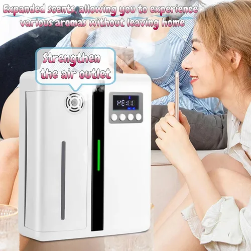 Vista 4 de Difusor de aroma, difusor de aromaterapia Bluetooth para el hogar, difusor inteligente de aroma de aire con cabezal atomizador desmontable