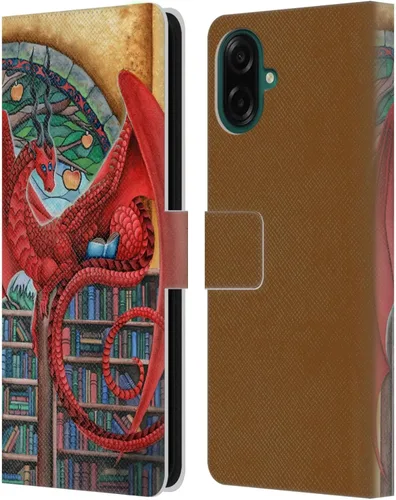 Vista 382 de Head Case Designs Officially Licensed Carla Morrow Galactic Entrancement Dragons Leather Wallet Case Compatible with Samsung Galaxy A07 4G
