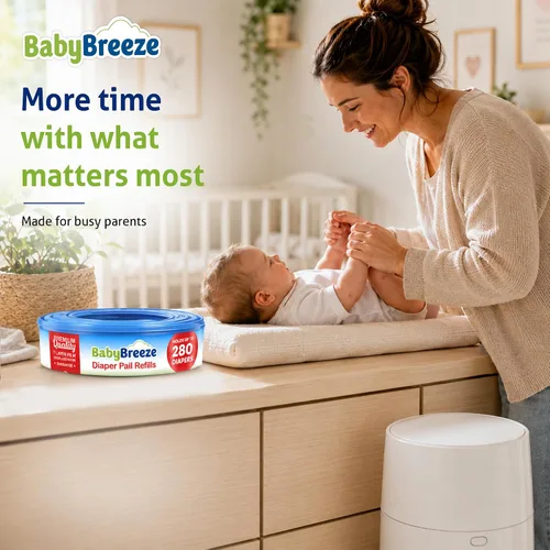 Vista 8 de BabyBreeze Bolsas de repuesto para pañales compatibles con Playtex Diaper Genie Pails bolsas de basura absorbentes de olores, 840
