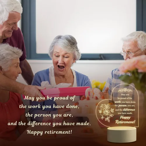 Vista 2 de Classy 2023 Happy Retirement Gifts for Women Coworker Teacher Boss Employee Friends Nurse - Best Retirement Night Light Decorations