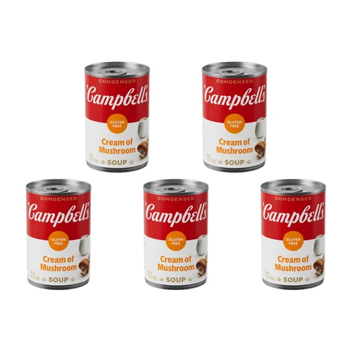 Vista 11 de Campbell's Crema de sodio condensada con 25% menos de sopa de hongos, lata de 10.5 onzas