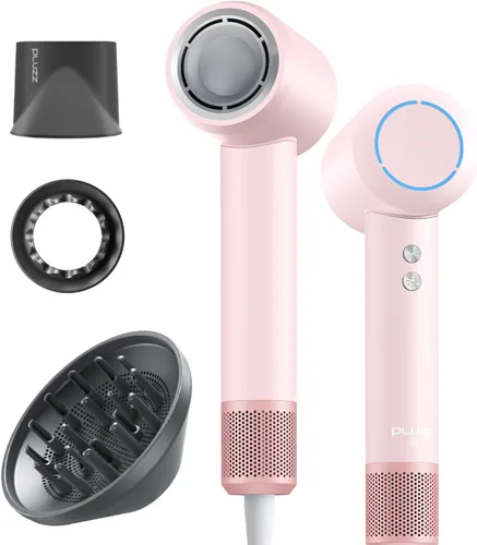 Vista 14 de Secador de pelo profesional con difusor para cabello rizado, secador iónico negativo de 1,312.3 ft para secado rápido, motor sin escobillas de alta