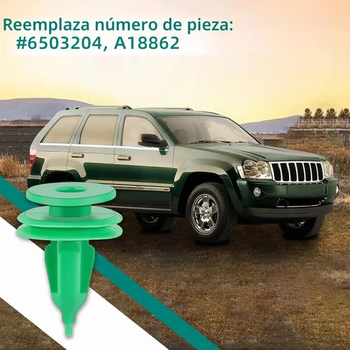 Vista 4 de AUTOKAY 100 piezas de clip de panel de puerta para Jeep Grand Cherokee 1993-2005 Cherokee 1993-2001, para Chrysler Cirrus 1995-2000, para Dodge