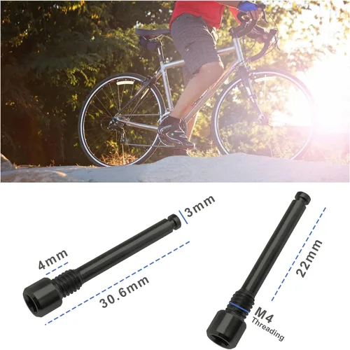 Vista 3 de Sing F LTD - 2 pernos de titanio M4 para pastillas de freno de disco de bicicleta, insertos de pasador roscado, pasador de pasador de disco