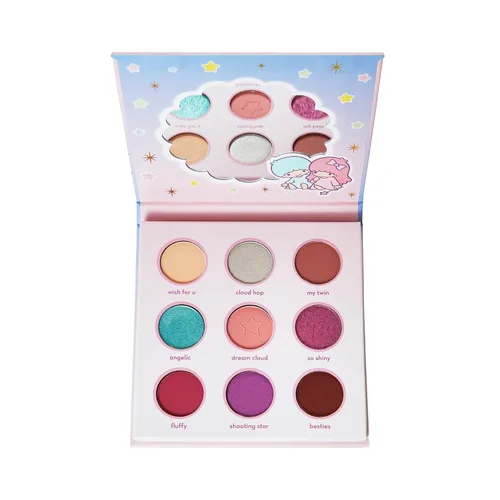 Vista 2 de The Crème Shop x Sanrio Little Twin Stars Dream Cloud Paleta de sombras de ojos: 9 pigmentos versátiles mate etéreos a brillos, pigmentación ultra