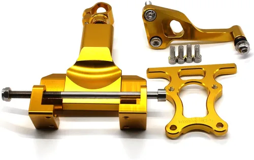 Vista 5 de FXCNC Racing motocicleta CNC amortiguador de dirección estabilizador amortiguador de montaje kit compatible con MT07 FZ07 MT-07 FZ-07 2014-2019