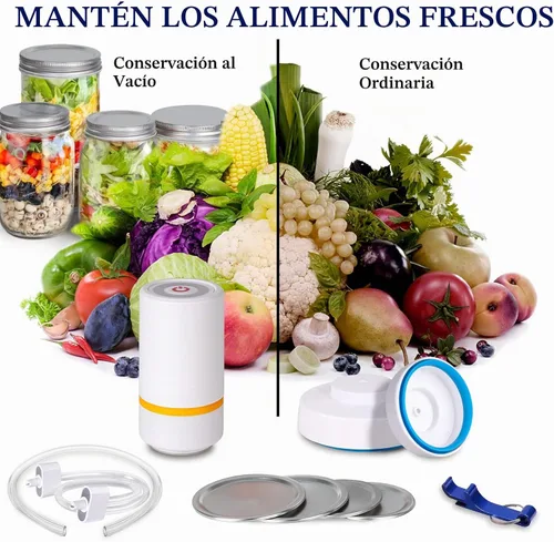 Vista 4 de Kit de bomba de vacío eléctrica para tarros de masón: tarros de boca ancha compatibles con la máquina selladora al vacío de ahorro de alimentos