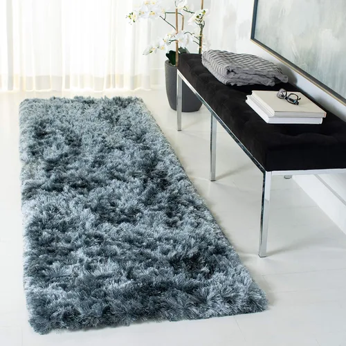 Vista 21 de SAFAVIEH Ocean Shag Collection - Alfombra decorativa, 2 x 3 pies, marfil, hecha a mano, sólida, 2.4 pulgadas de grosor, ideal para zonas de alto