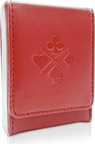 Vista 10 de Luck Lab Estuche de cuero para una sola baraja de cartas de juego/portacartas - Se ajusta a cartas de tamaño póker y puente (marrón)