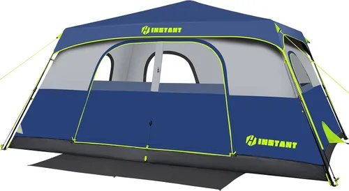 Vista 15 de 4/6/8/10 Person Instant Tent, Waterproof Pop Up Tents for Camping with Rainfly, 60 Seconds Easy Setup, Automatic Cabin Tent for Family Camping with