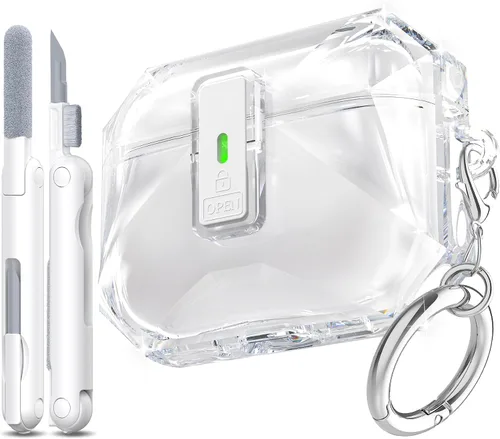Vista 61 de R-fun Funda de carga compatible con AirPods de 2ª generación 2019, 1ª generación 2016, protección completa contra caídas, tapa desplegable