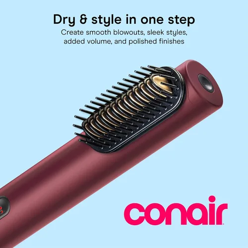 Vista 2 de Infiniti PRO CONAIR - Varita de secado de cabello 5 en 1, alisadora y estilizadora, secador de pelo digital todo en uno con motor iónico, incluye 4