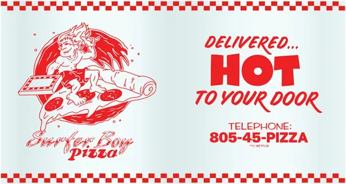 Vista 2 de Stranger Things Surfer Boy Pizza Logo principal Tritan Can Shaped Beber Cup