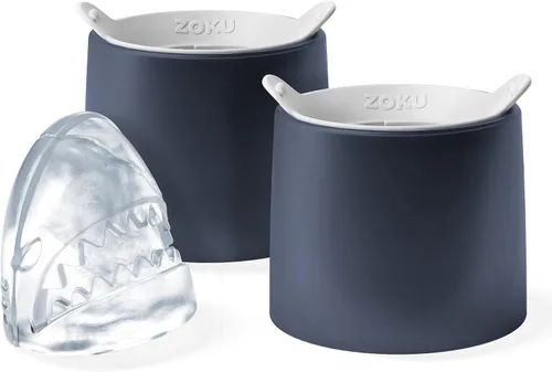 Vista 9 de ZOKU Juego de 2 moldes de hielo de silicona, coronas de rey y reina, moldes grandes de hielo para cócteles artesanales, mantienen las bebidas más