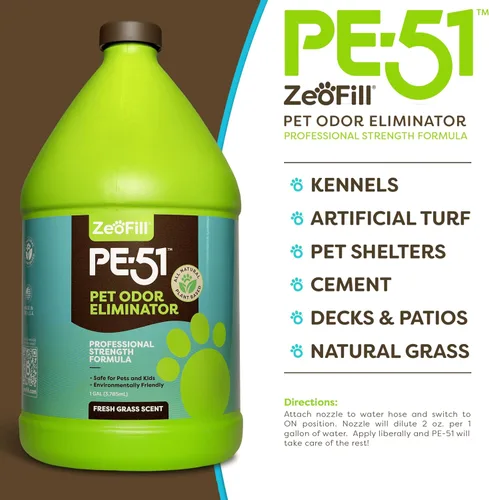 Vista 4 de ZEOFILL PE-51 Eliminador de olores de orina para mascotas, limpiador profesional de enzimas de orina de mascotas, removedor de olores de mascotas