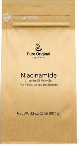 Vista 5 de PURE ORIGINAL INGREDIENTS Niacinamida (8oz) Vitamina B3 en polvo sin enjuague, suplemento dietético