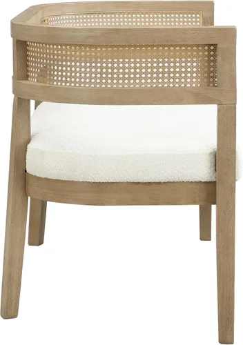 Vista 6 de Christopher Knight Home Xiza Modern Boucle - Sofá biplaza tapizado con marco de madera de caucho, cómodo sofá de 2 plazas y respaldo de ratán, sofás