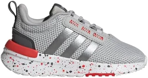 Vista 2 de adidas Tenis Racer TR21 unisex para niños, Gris, Negro