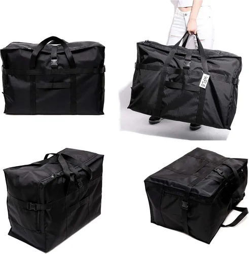 Vista 2 de Bolsa de viaje extra grande para equipaje a cuadros antirrobo, 28 pulgadas, 120 L