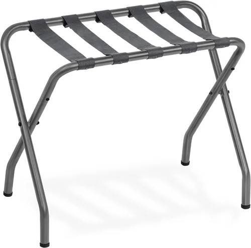 Vista 13 de HOOBRO Portaequipajes, soporte plegable de metal para maleta para habitación de invitados, soporta hasta 100 libras, 27 x 15.3 x 22 pulgadas, marco