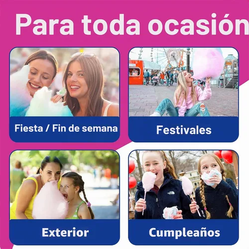Vista 5 de Concesión Essentials - CE Azúcar para hilo de azúcar - Paquete de 2 unidades de azúcar para hilo de azúcar sabor vainilla rosada y frambuesa azul