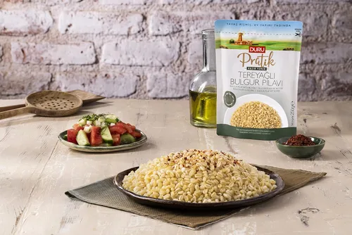 Vista 5 de Duru Bulgur Pilaf con mantequilla, 8,8 onzas, Heat & Eat, 100% natural, sin OMG, libre de BPA, sin grasas trans, sin conservantes