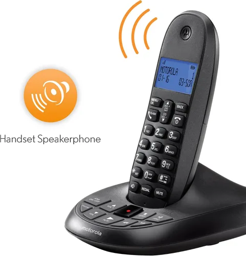 Vista 5 de Motorola DECT 6.0 Teléfono doméstico inalámbrico digital con contestador automático y tres teléfonos C1013LX