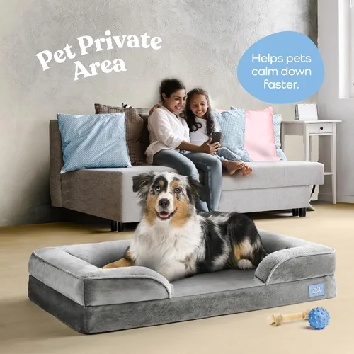 Vista 6 de Sofá cama ortopédica para perros – Camas ultra cómodas para perros grandes – Cama transpirable e impermeable para mascotas – Sofá cama de espuma