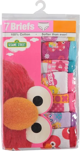 Vista 4 de Sesame Street Girls' 100% Combed Cotton Panties Multipacks with Favorites Elmo, Cookie Monster & Big Bird in 18m, 23t, 4t