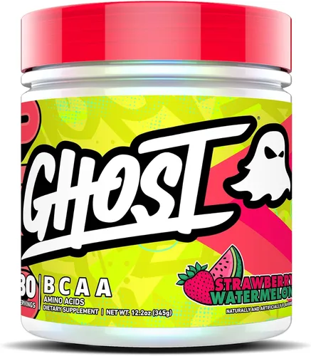 Vista 9 de GHOST BCAA - Suplemento de aminoácidos en polvo, frambuesa azul, 30 porciones, sin azúcar, aminopolvo para después del entrenamiento y bebida