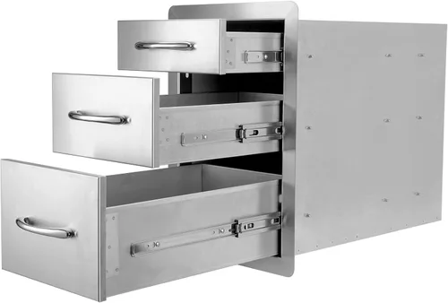 Vista 2 de Stanbroil Cajones de cocina para exteriores de acero inoxidable, 15 pulgadas de ancho x 21.5 pulgadas de alto x 23 pulgadas de profundidad, cajón