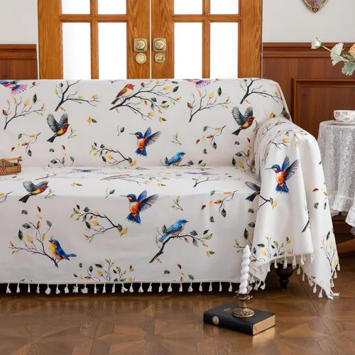 Vista 22 de Funda bohemia para sofá seccional, lavable, con diseño de borlas para sofá seccional, 1 cojín, sala de estar (A5, 71 x 51 pulgadas)