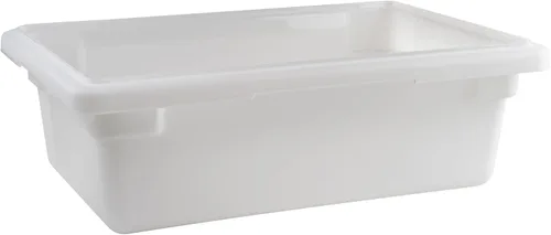 Vista 9 de Winco - Caja de almacenamiento de alimentos de plástico, color blanco, cónica, de 12 x 18 pulgadas Dishwasher safe, BPA-free, Heavy-duty, Freezer