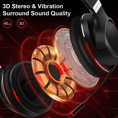 Vista 2 de Golvery Auriculares inalámbricos para juegos de 24 GHz para PS4 PS5 Switch PC auriculares Bluetooth para juegos de baja latencia con micrófono