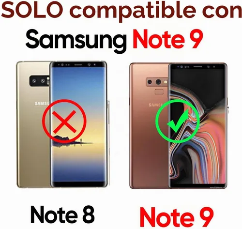 Vista 2 de LeYi Funda para Samsung Galaxy Note 9 con protector de pantalla curvado 3D, grado militar, a prueba de golpes, con soporte de anillo y soporte