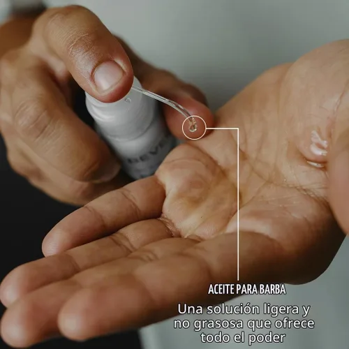 Vista 3 de Bevel Aceite de barba para hombres, hidratante con aceite de jojoba y argán