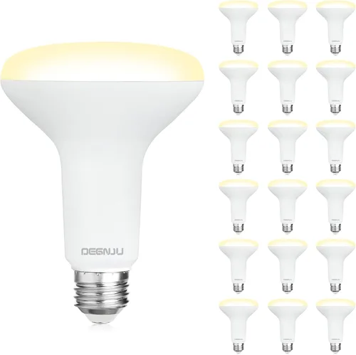 Vista 23 de DEGNJU Paquete de 6 bombillas LED empotradas BR30, bombillas de inundación regulables para interiores, CRI80 7 W, equivalente a 65 W, 2700 K, blanco
