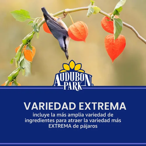 Vista 4 de Audubon Park Extreme Variety - Semillas de aves silvestres para comederos exteriores, bolsa de 15 libras Mezcla prémium con semillas de girasol