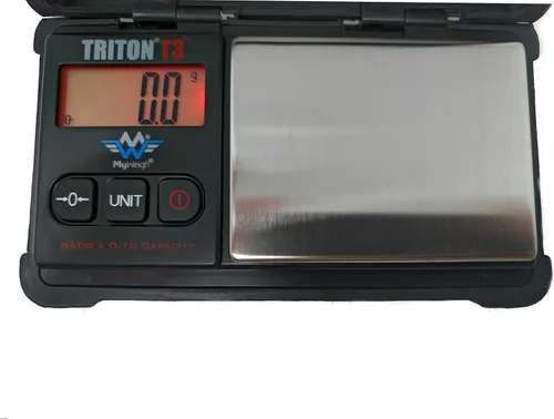 Vista 2 de Mi tritón de pesaje T3 660g x escala digital de 0,1 g con estuche de goma duradero