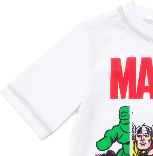 Vista 5 de Marvel Spider-Man Avengers - Conjunto de traje de baño con protección UPF 50+ para niños pequeños y grandes