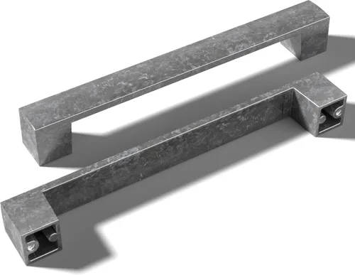 Vista 20 de Paquete de 10 tiradores de níquel cepillado con agujero central de 5 pulgadas Manijas de metal sólido para gabinetes de baño y decoración