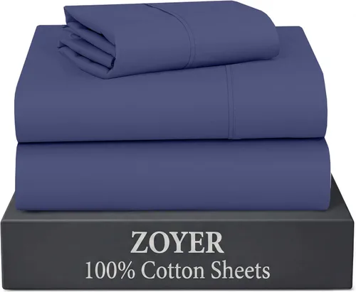 Vista 59 de ZOYER Sábanas de 100 % algodón percal tamaño individual, refrescantes y transpirables, duraderas, con una sensación nítida, suave y cómoda, bolsillo
