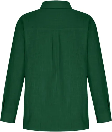 Vista 70 de SMIDOW Camisa de algodón y lino con botones para mujer