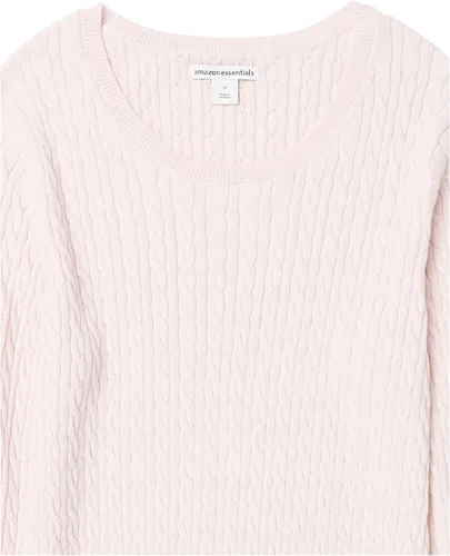 Vista 5 de Tienda Essentials - Suéter ligero de punto trenzado de manga larga con cuello redondo para mujer