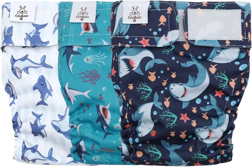 Vista 9 de CuteBone WWD28XS - Pañales lavables para perras, sin agujero para la cola, reutilizables, pantalones de entrenamiento para perritos, con cola