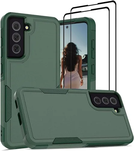 Vista 23 de Jeylly Funda para Samsung Galaxy S10 Plus S10+, ajuste delgado, doble capa, resistente, absorción de golpes, TPU con carcasa trasera de Negro